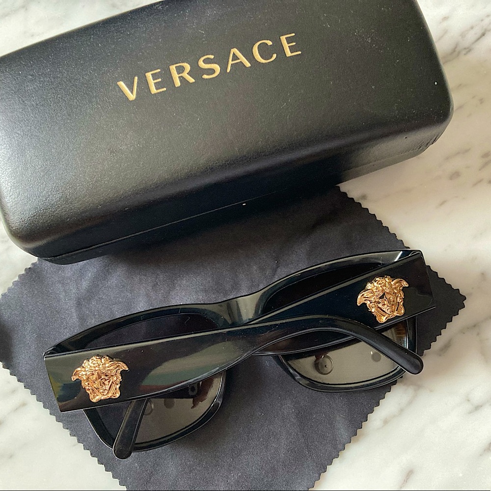 Authentic; Original Black & Gold Versace Shades